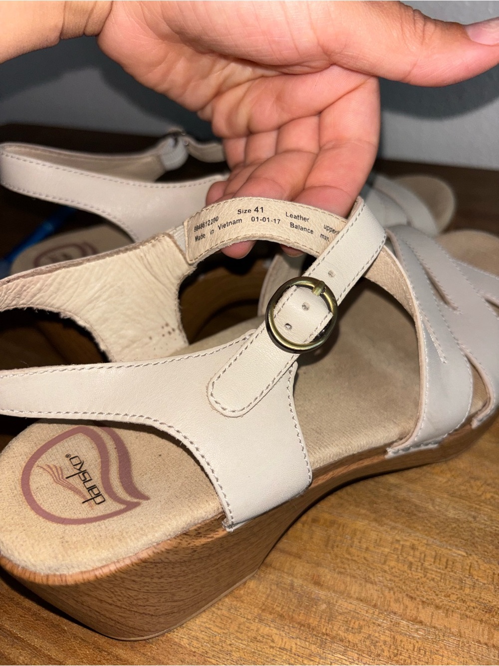 Dansko Strappy Slingback Sandals in Cream - Picture 4 of 6